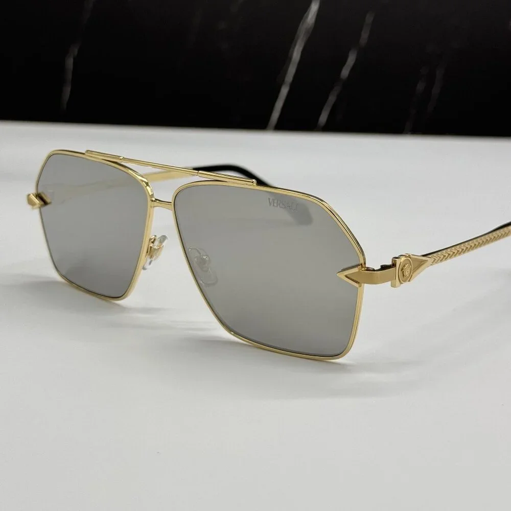 NEW VERSACE VE2284 1002/6G SUNGLASSES GOLD UNISEX VERSACE VE2284 10026G